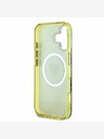 Guess Guess IML 4G Glitter και τριγωνικό λογότυπο MagSafe Back Cover για iPhone 16 Καφέ