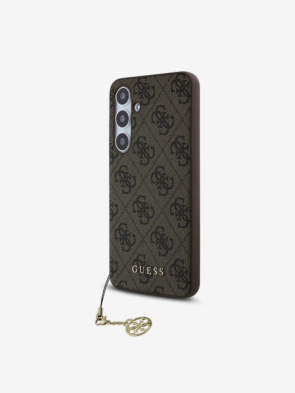 Guess Guess 4G γούρι πίσω κάλυμμα για Samsung Galaxy S24 FE καφέ