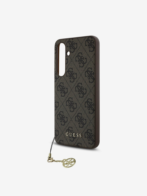 Guess Guess 4G γούρι πίσω κάλυμμα για Samsung Galaxy S24 FE καφέ