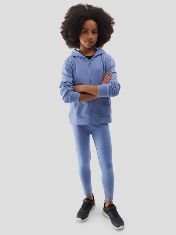 4F 4F Φούτερ με κουκούλα για κορίτσια - Σκούρο μπλε