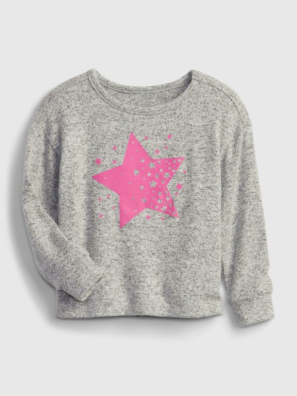 GAP Γκρι κορίτσια snit γραφικό t-shirt