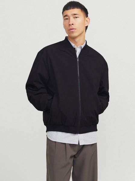 Jack & Jones Μαύρο Jack & Jones ανδρικό βομβαρδιστικό