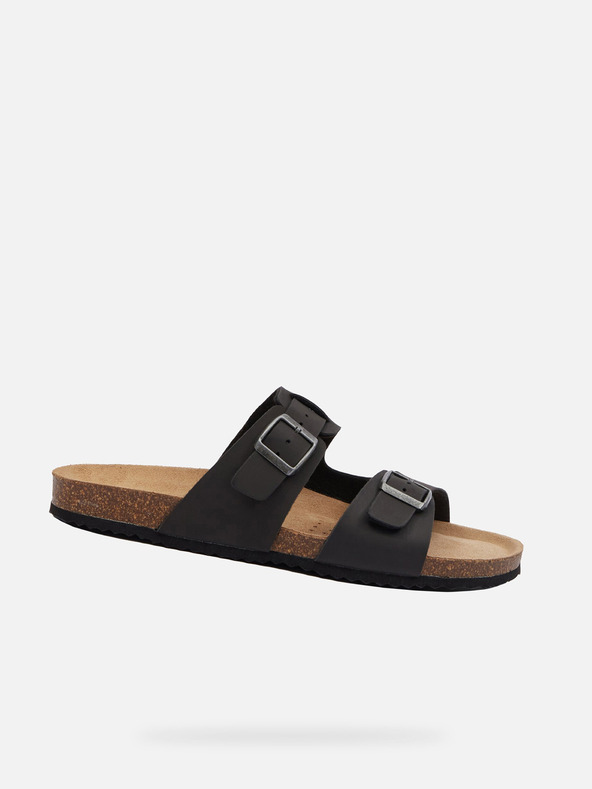 Geox Μαύρες ανδρικές παντόφλες Geox Ghita