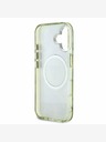 Guess Guess IML Glitter Magnolia και Triangle Logo MagSafe Back Cover για iPhone 16 Πράσινο