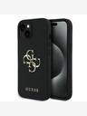 Guess Guess PU Grained 4G μεταλλικό λογότυπο κάλυμμα πλάτης για iPhone 14 μαύρο