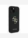 Guess Guess PU Grained 4G μεταλλικό λογότυπο κάλυμμα πλάτης για iPhone 14 μαύρο