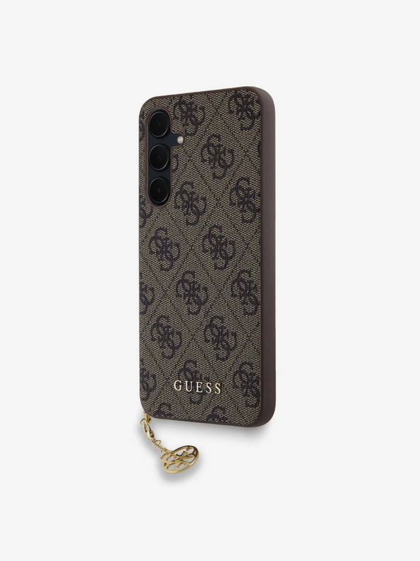 Guess Guess 4G Γούρι πίσω κάλυμμα για Samsung Galaxy A35 5G καφέ