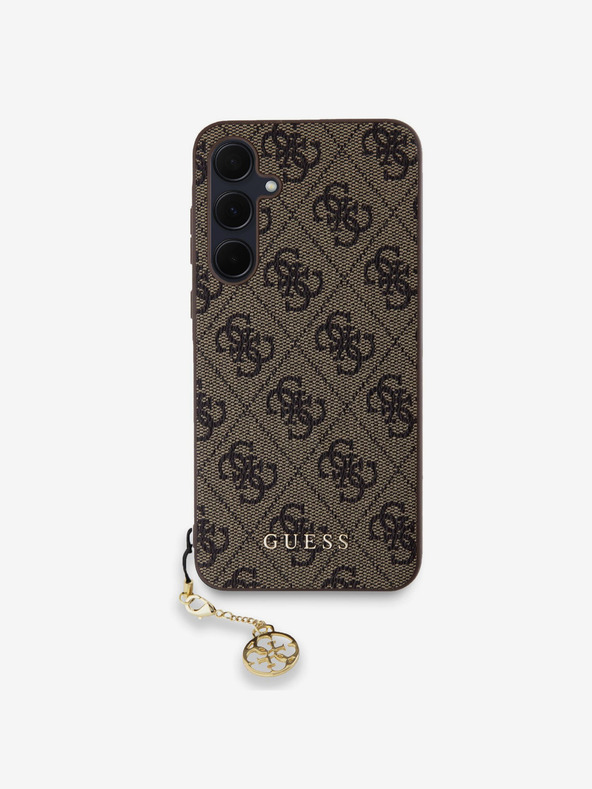 Guess Guess 4G Γούρι πίσω κάλυμμα για Samsung Galaxy A35 5G καφέ