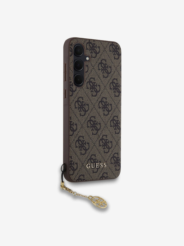 Guess Guess 4G Γούρι πίσω κάλυμμα για Samsung Galaxy A35 5G καφέ