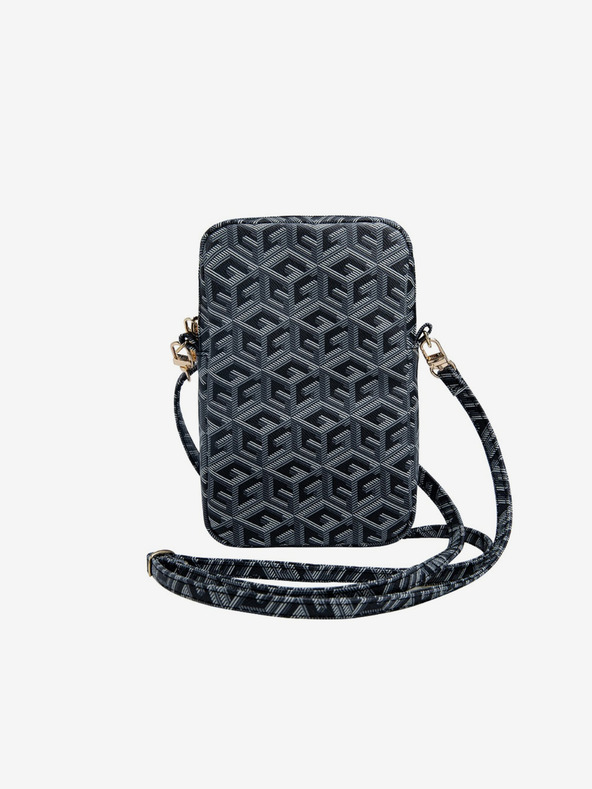 Guess Guess PU G Cube τσάντα τηλεφώνου με φερμουάρ Μαύρο