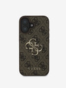 Guess Guess PU 4G μεταλλικό λογότυπο πίσω κάλυμμα για iPhone 16 καφέ