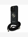 Guess Guess PU 4G Μεταλλικό λογότυπο Crossbody Strap Back Cover για iPhone 15 Pro Max Μαύρο