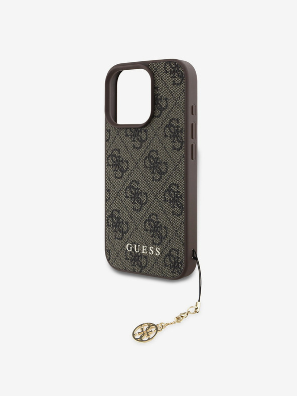Guess Guess 4G Γούρι πίσω κάλυμμα για iPhone 16 Pro τόνος σε τόνο καφέ