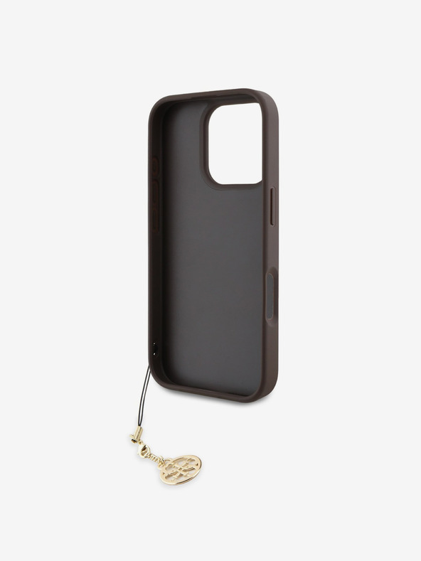 Guess Guess 4G Γούρι πίσω κάλυμμα για iPhone 16 Pro τόνος σε τόνο καφέ