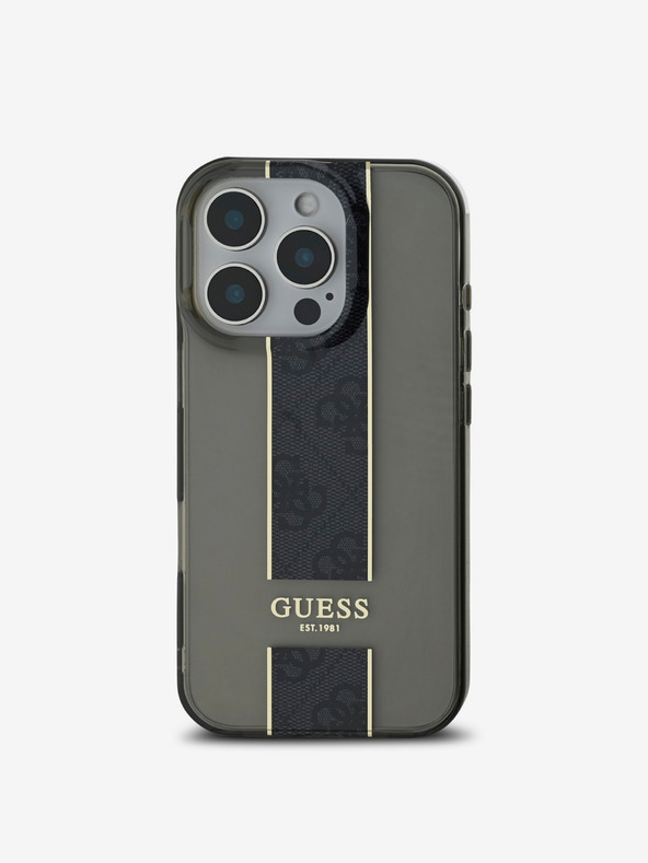 Guess Guess IML Middle 4G Stripe Back Cover για iPhone 16 Pro Max Μαύρο