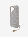 Guess Guess 4G Charm πίσω κάλυμμα για iPhone 16 τόνος σε τόνο ροζ