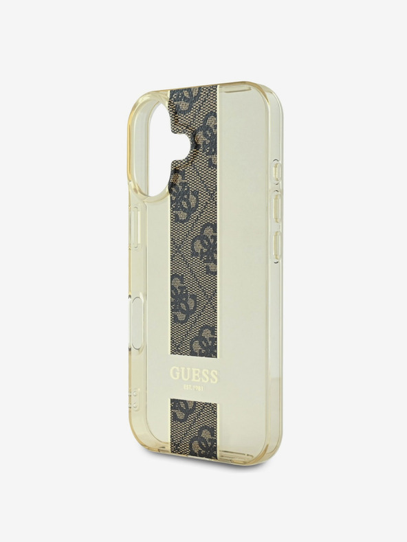 Guess Guess IML Middle 4G Stripe Back Cover για iPhone 16 Brown