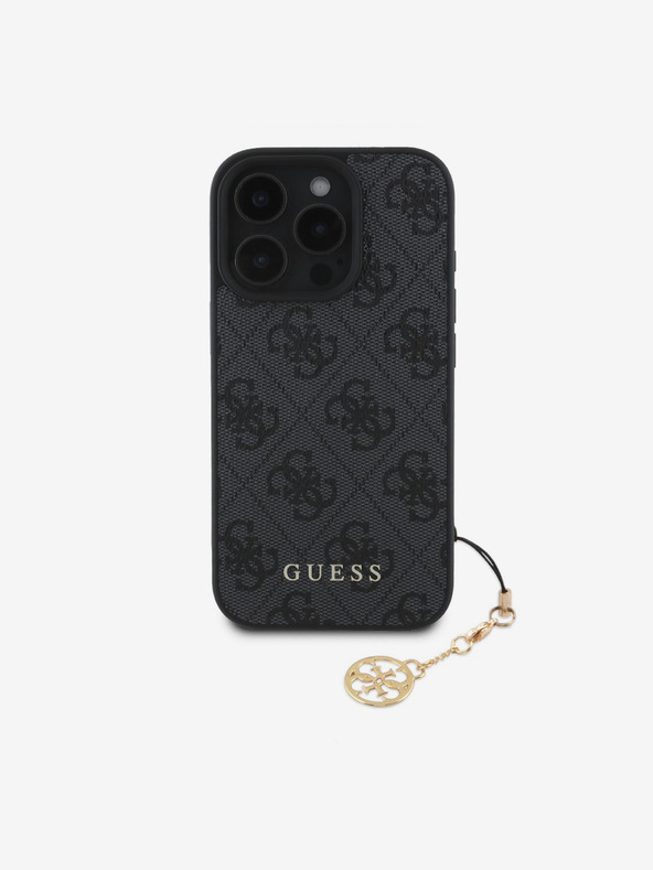 Guess Guess 4G Γούρι πίσω κάλυμμα για iPhone 16 Pro Τόνος σε τόνο Γκρι