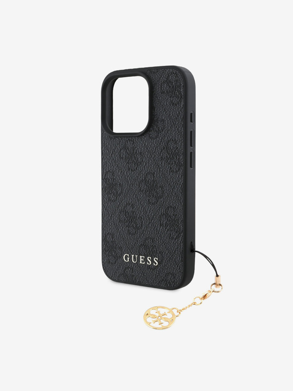 Guess Guess 4G Γούρι πίσω κάλυμμα για iPhone 16 Pro Τόνος σε τόνο Γκρι