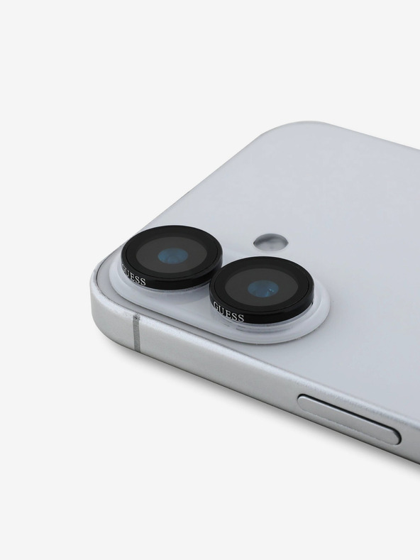 Guess Guess Μεταλλικό προστατευτικό φακού για iPhone 16/16 Plus Μαύρο
