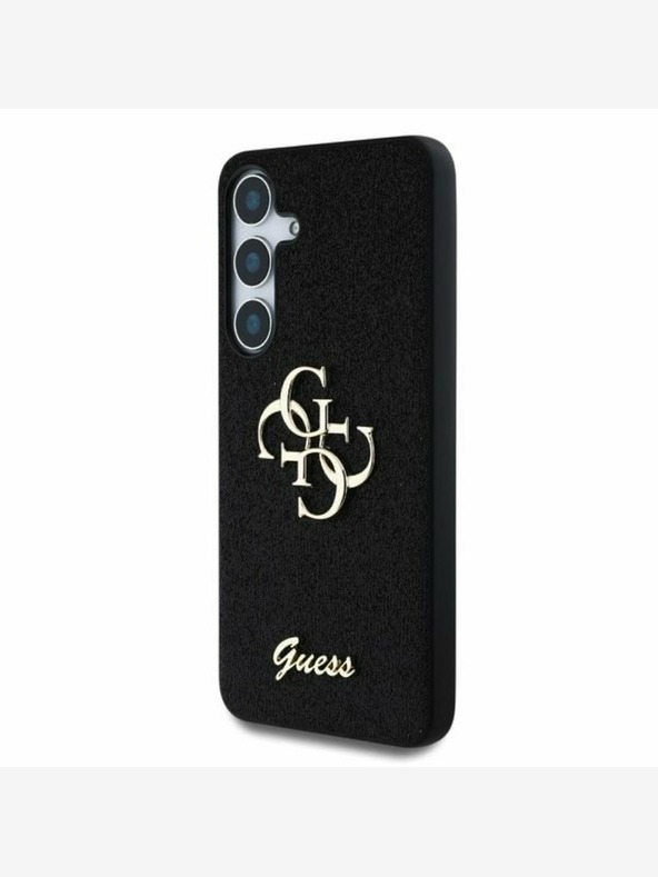 Guess Guess PU Fixed Glitter 4G Metal Logo Back Cover για Samsung Galaxy S25+ Μαύρο