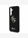 Guess Guess PU Fixed Glitter 4G Metal Logo Back Cover για Samsung Galaxy S25+ Μαύρο
