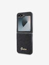 Guess Guess PC/TPU Glitter Flakes μεταλλικό λογότυπο πίσω κάλυμμα για Samsung Galaxy Z Flip 6 Μαύρο