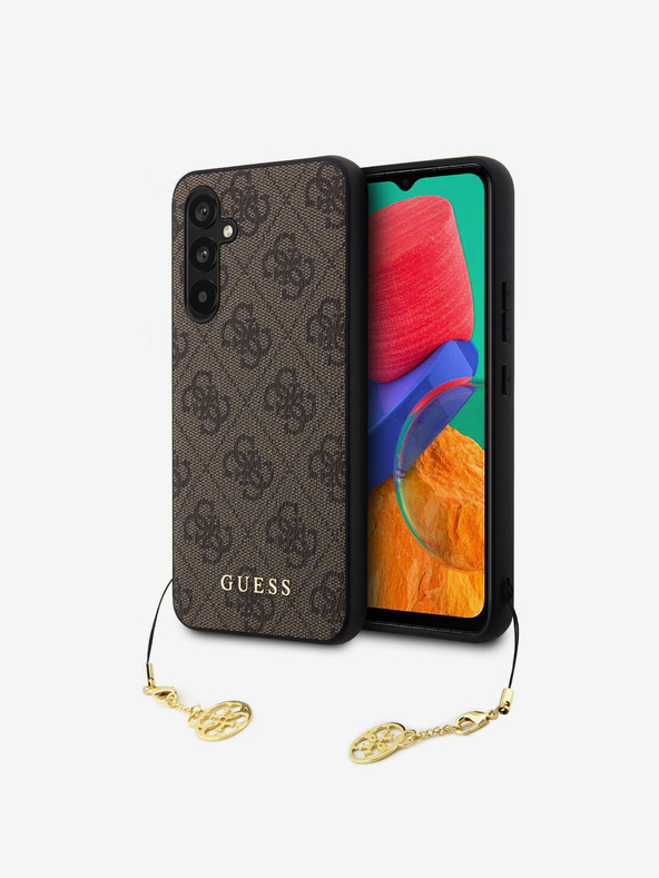Guess 4G Charm Πίσω Κάλυμμα για Samsung Galaxy S23 FE Καφέ Θήκη κινητού