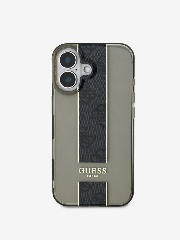 Guess Guess IML Middle 4G Stripe Back Cover για iPhone 16 Μαύρο
