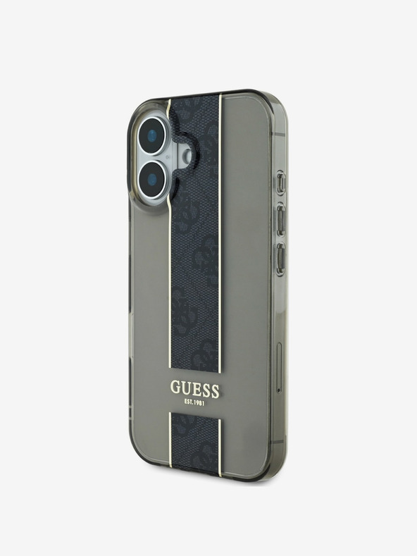 Guess Guess IML Middle 4G Stripe Back Cover για iPhone 16 Μαύρο