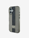 Guess Guess IML Middle 4G Stripe Back Cover για iPhone 16 Μαύρο