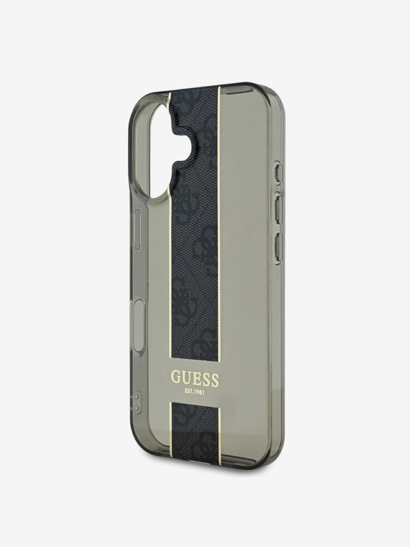 Guess Guess IML Middle 4G Stripe Back Cover για iPhone 16 Μαύρο