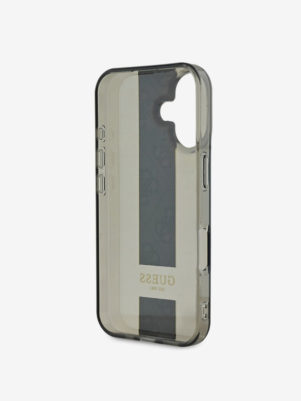 Guess Guess IML Middle 4G Stripe Back Cover για iPhone 16 Μαύρο