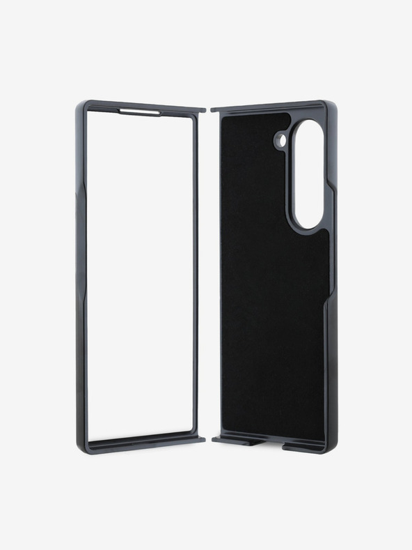 Guess Guess PC/TPU Glitter Flakes μεταλλικό λογότυπο πίσω κάλυμμα για Samsung Galaxy Z Fold 6 Μαύρο