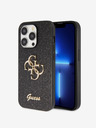 Guess Guess PU Fixed Glitter 4G Metal Logo Back Cover για iPhone 15 Pro Max Μαύρο