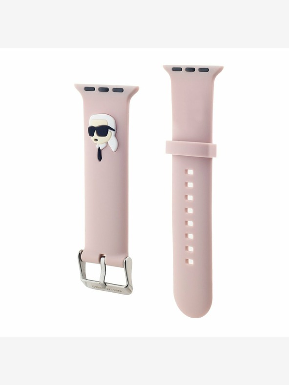 Karl Lagerfeld Λουράκι Karl Lagerfeld Karl Head NFT για Apple Watch 42/44/45/46/49 Ροζ