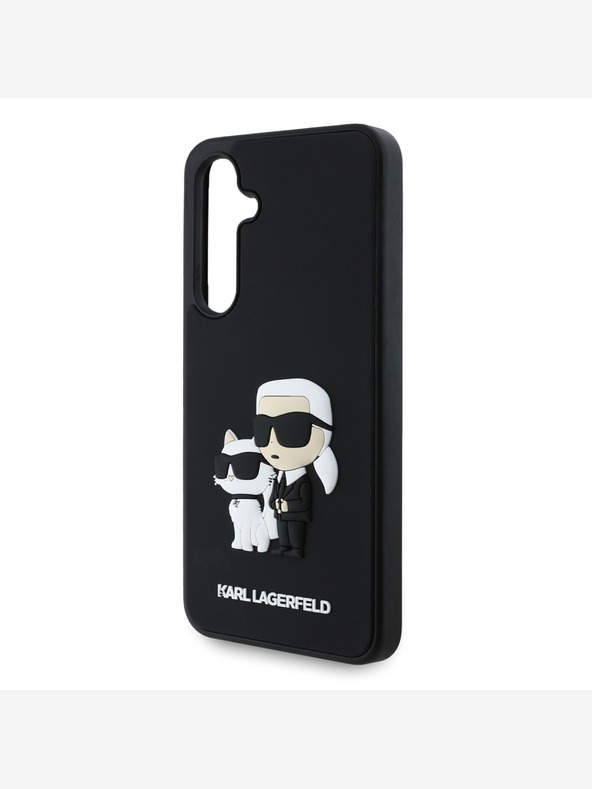 Karl Lagerfeld Karl Lagerfeld 3D καουτσούκ Karl και Choupette πίσω κάλυμμα για Samsung Galaxy S24 FE Μαύρο