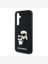 Karl Lagerfeld Karl Lagerfeld 3D καουτσούκ Karl και Choupette πίσω κάλυμμα για Samsung Galaxy S24 FE Μαύρο