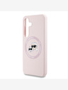 Karl Lagerfeld Karl Lagerfeld Υγρή σιλικόνη K&CH Heads MagSafe Back Cover για Samsung Galaxy S25+ Ροζ