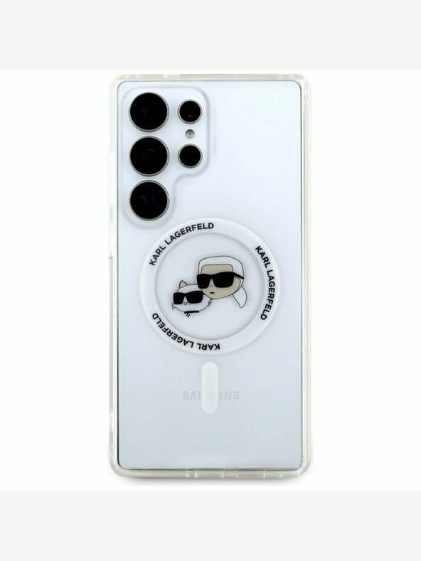 Karl Lagerfeld Karl Lagerfeld IML K&CH Heads MagSafe Back Cover για Samsung Galaxy S25 Ultra Transparent