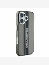 Karl Lagerfeld Karl Lagerfeld IML Stripe Logo πίσω κάλυμμα για iPhone 16 Μαύρο
