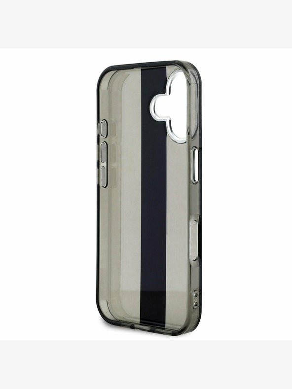 Karl Lagerfeld Karl Lagerfeld IML Stripe Logo πίσω κάλυμμα για iPhone 16 Μαύρο
