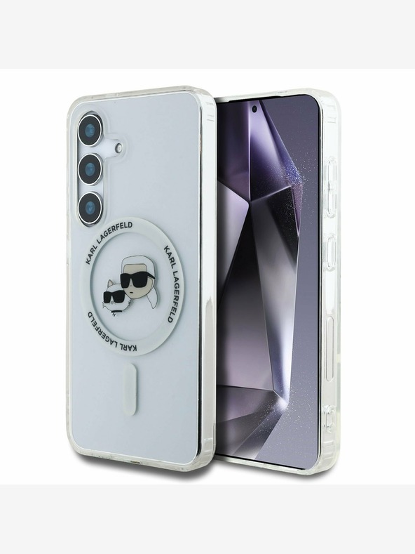 Karl Lagerfeld Karl Lagerfeld IML K&CH Heads MagSafe Back Cover για Samsung Galaxy S25+ Διαφανές