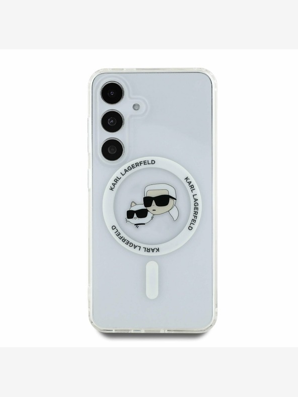 Karl Lagerfeld Karl Lagerfeld IML K&CH Heads MagSafe Back Cover για Samsung Galaxy S25+ Διαφανές