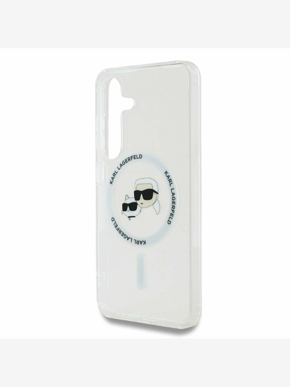 Karl Lagerfeld Karl Lagerfeld IML K&CH Heads MagSafe Back Cover για Samsung Galaxy S25+ Διαφανές