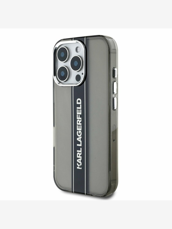 Karl Lagerfeld Karl Lagerfeld IML Stripe Logo Back Cover για iPhone 16 Pro Μαύρο