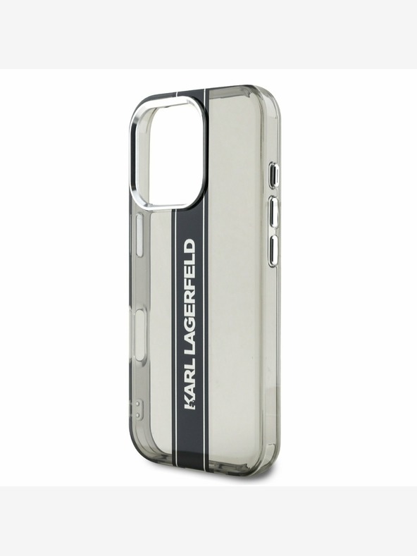 Karl Lagerfeld Karl Lagerfeld IML Stripe Logo Back Cover για iPhone 16 Pro Μαύρο