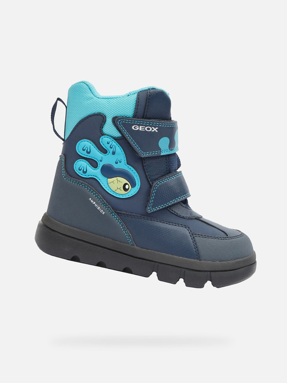 Geox Μπλε αγορίστικες μπότες αστραγάλου Geox Willaboo AB