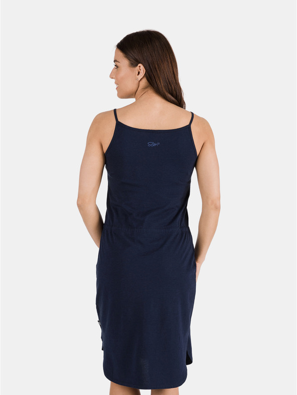 Sam 73 Γυναικείο μπλε φόρεμα με γραβάτα SAM 73