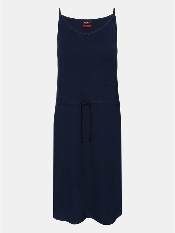 Sam 73 Γυναικείο μπλε φόρεμα με γραβάτα SAM 73